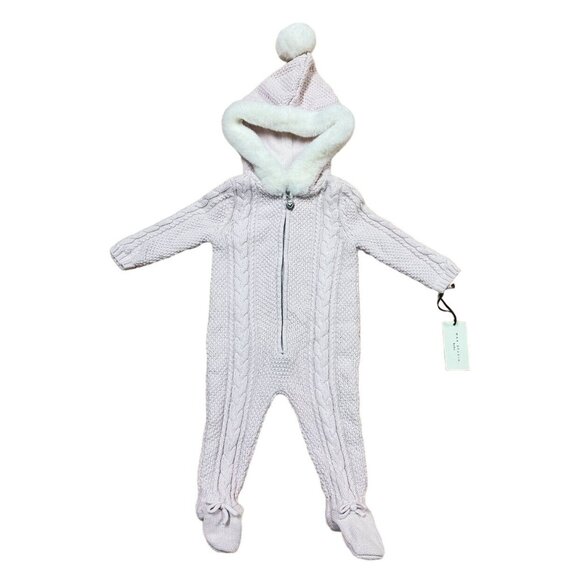 NWT Max Studio Baby Girls Pink Knitted Baby Bunting Size 3-6M - Picture 1 of 7